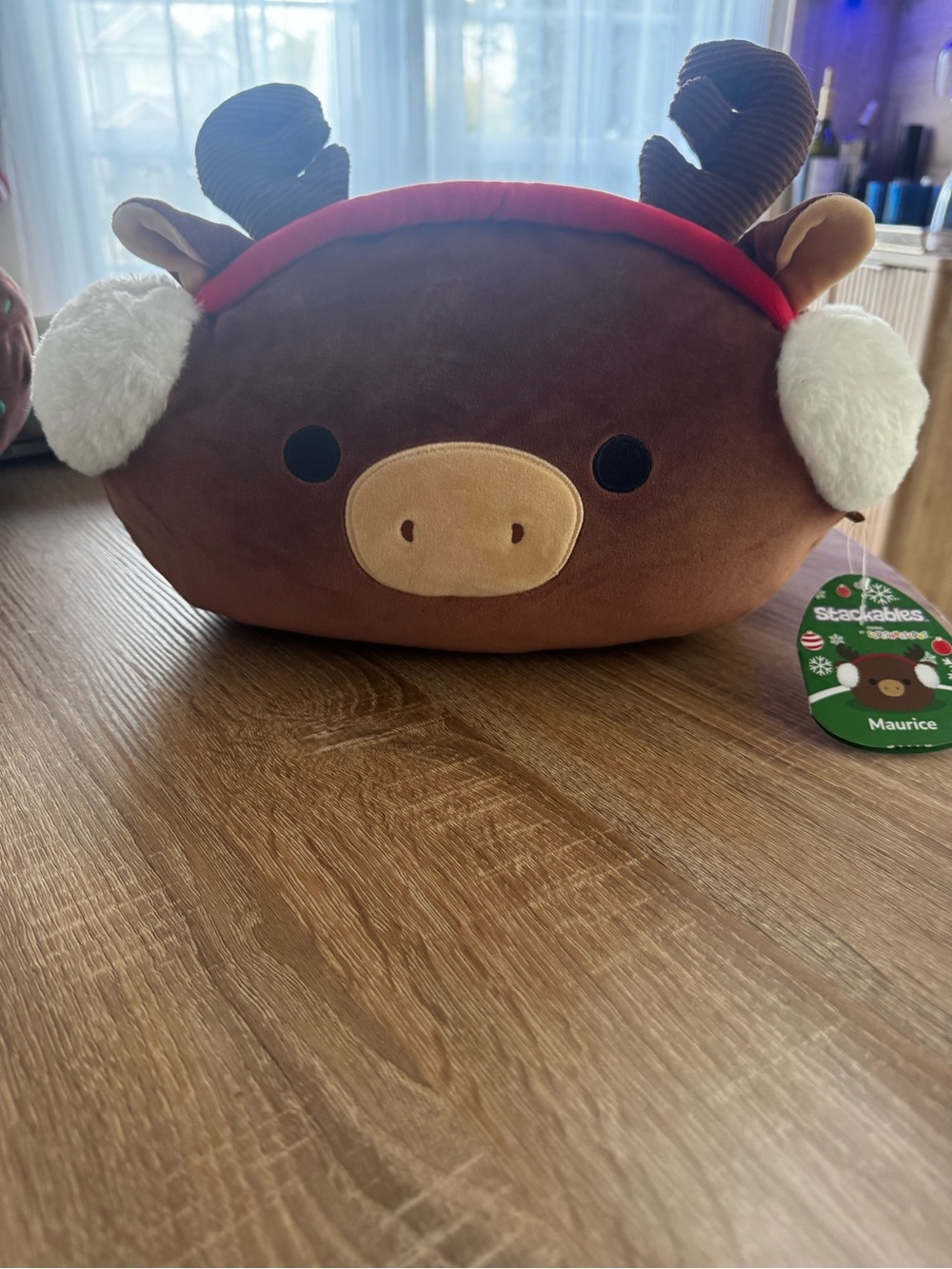 Squishmallows Stackables Maurice Plush Tag - Green and Brown